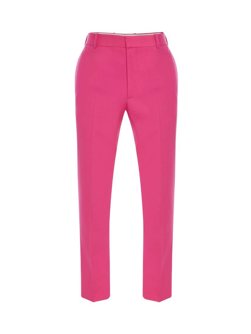 Tailored Cigarette Trousers in Electric Pink - 1