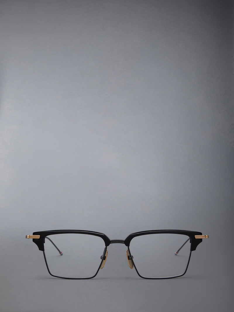 ACETATE AND TITANIUM RECTANGULAR EYEGLASSES 1