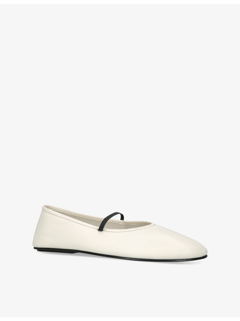Elastic-strap leather ballet flats - 3