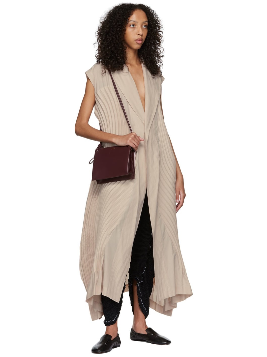 Maison Margiela kiki フラットパンプス ミュール ホワイト MAISON MARGIELA(メゾンマルジェラ) 20SS V-neck Midi Dress