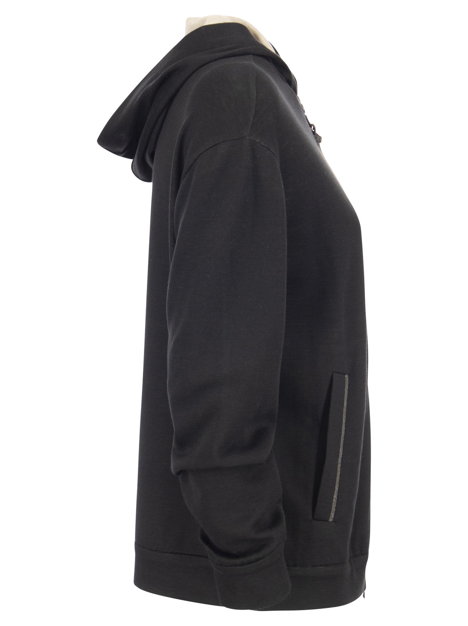 Brunello Cucinelli Women Cotton-Silk Sweatshirt Topwear With Jewellery - 3