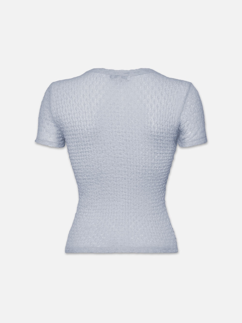 Mesh Lace Baby Tee in Denim Blue - 3