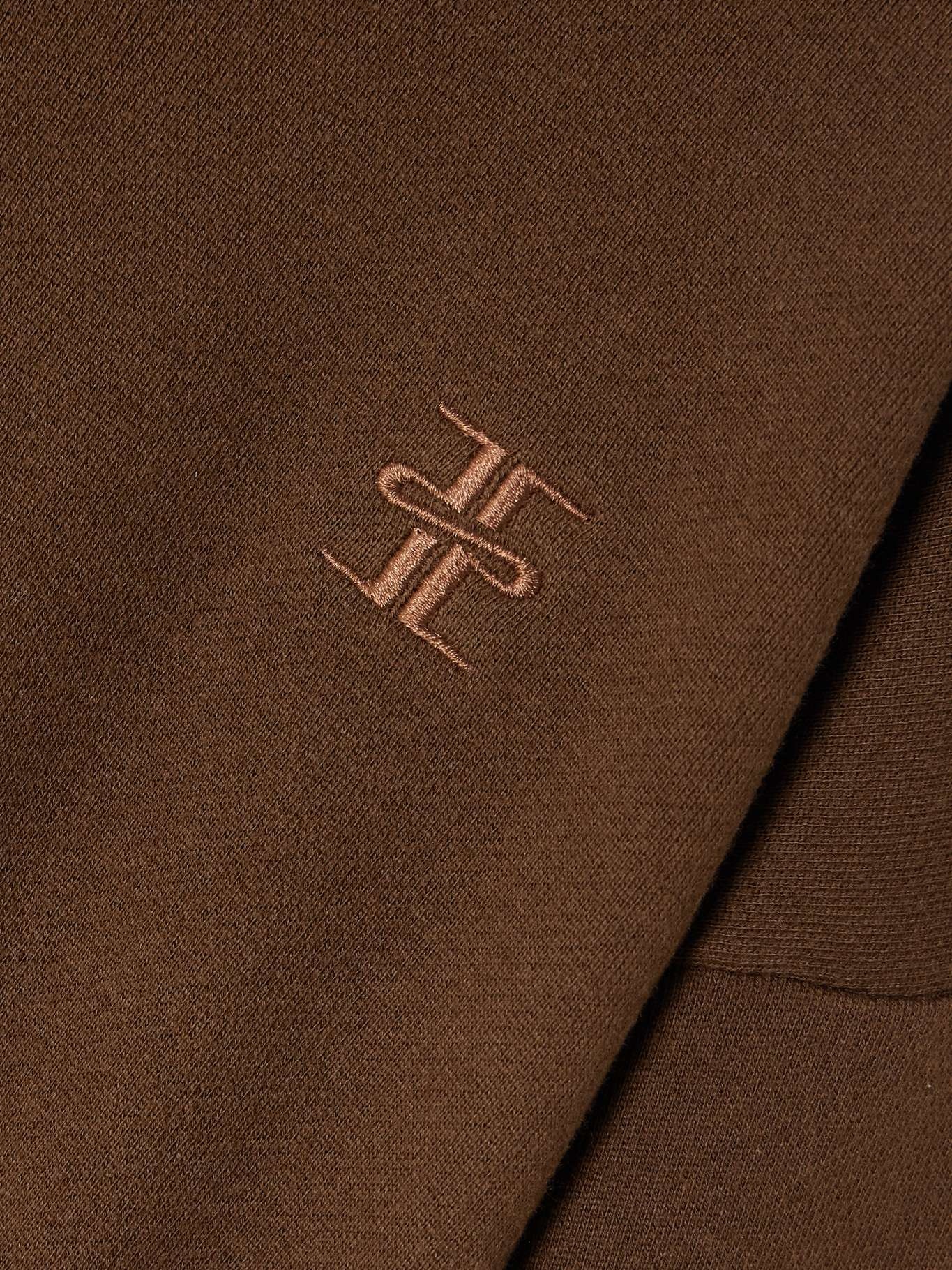 Cropped embroidered cotton and modal-blend sweater Brown - 4