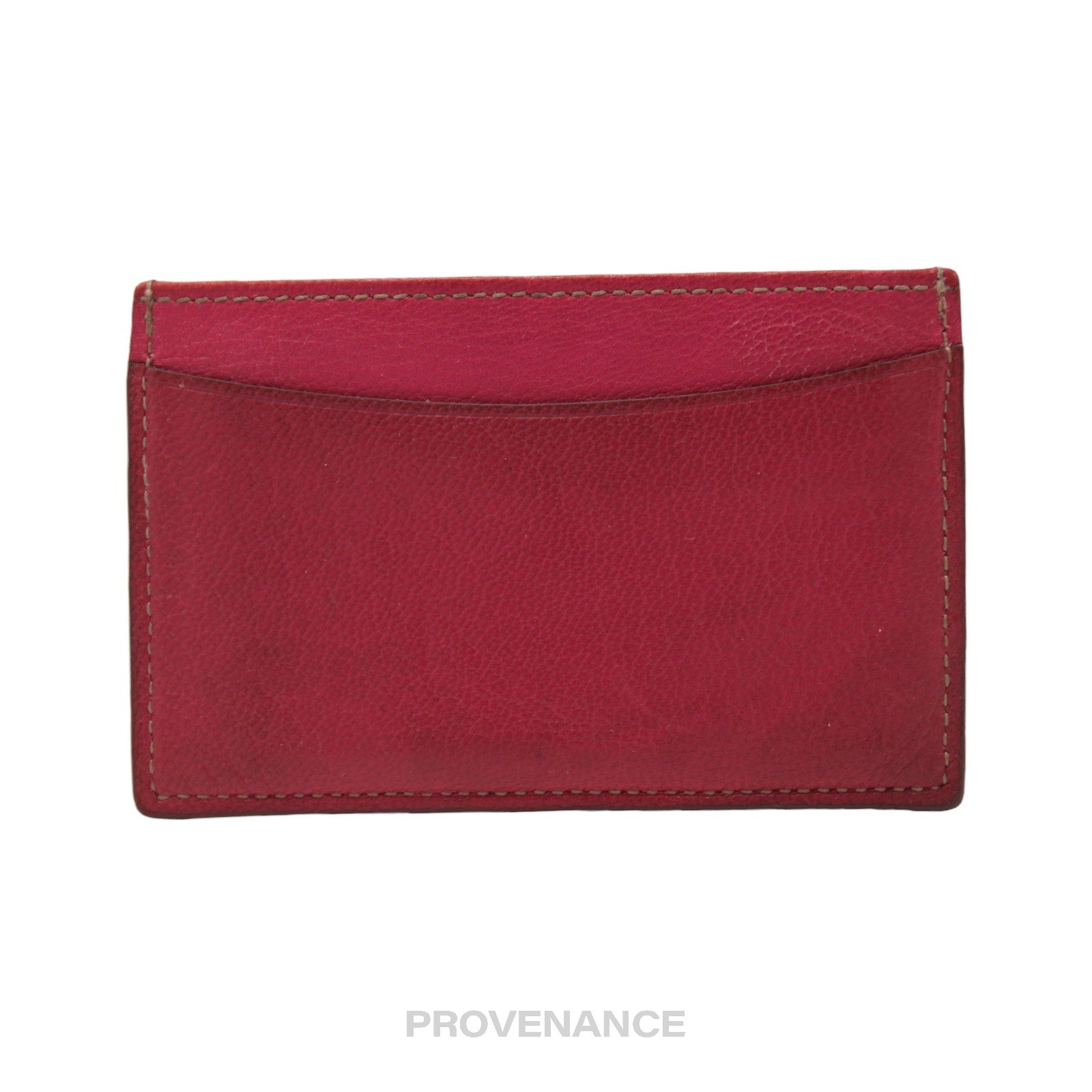 Cartier Card Holder Wallet - Raspberry Chevre Leather - 2