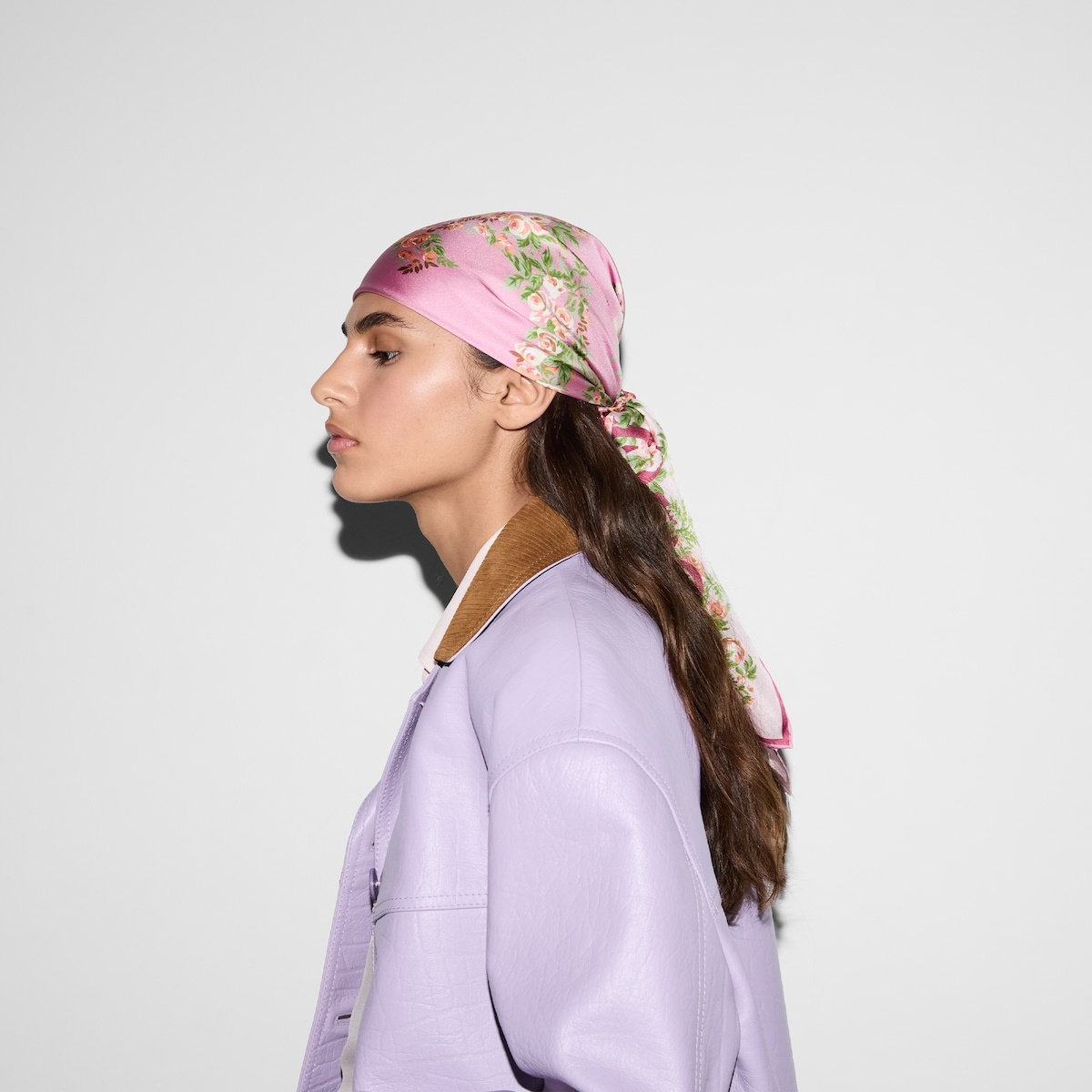 Gucci Interlocking G floral print silk carré - 4