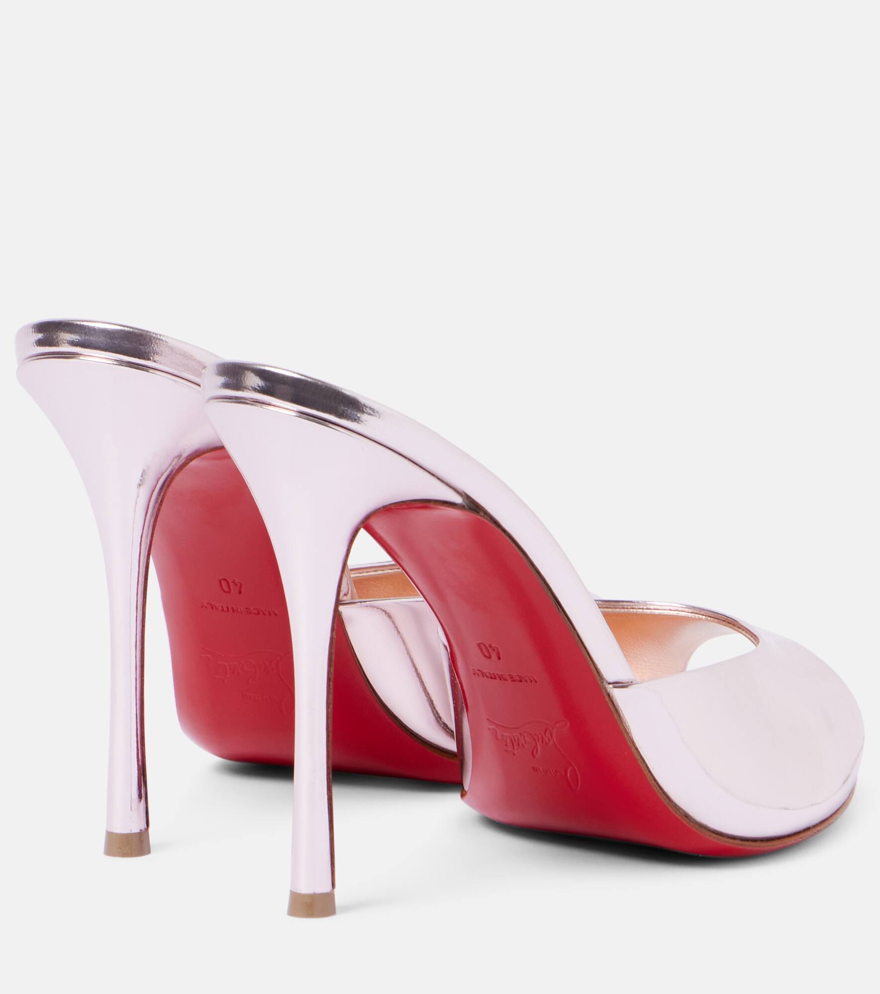 Me Dolly 100 mirrored leather mules - 2