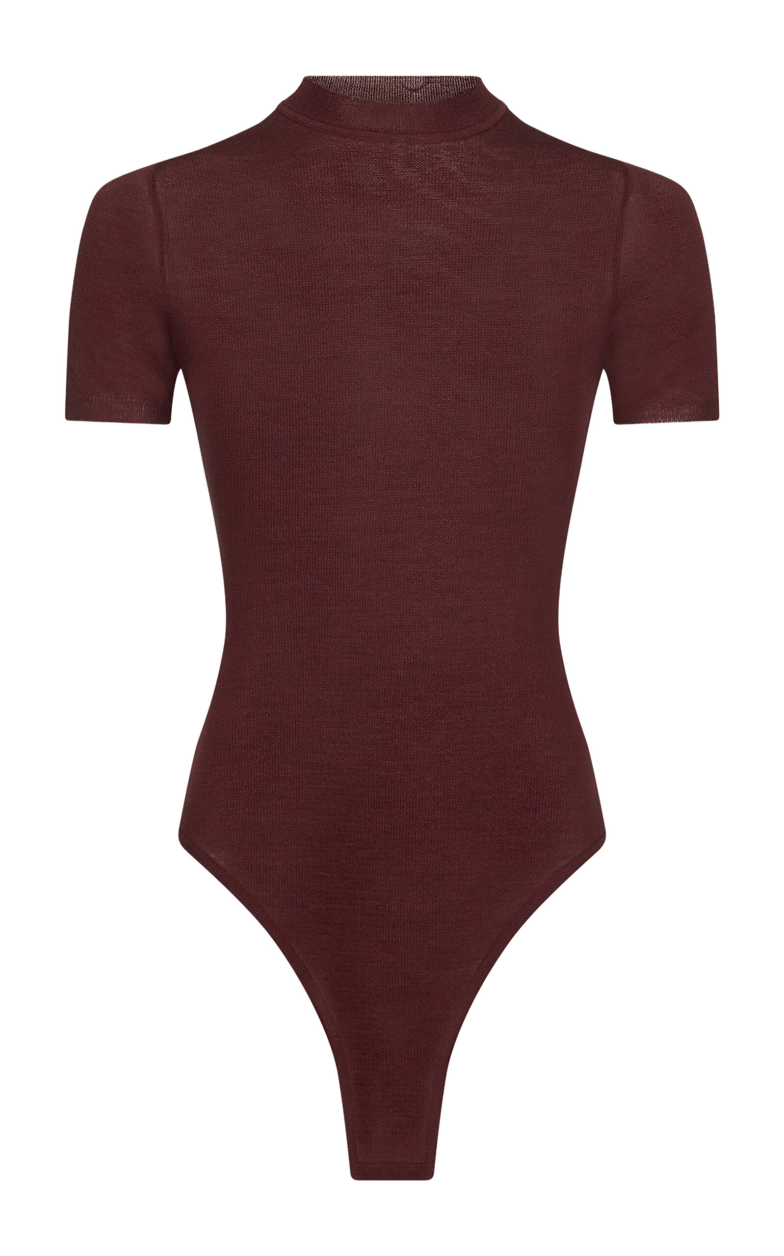 Wool-Blend Knit Bodysuit burgundy - 1