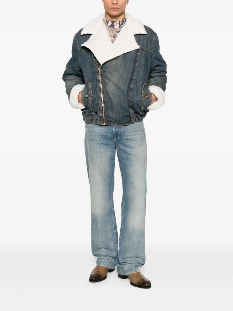 Balmain shearling zip jacket outlook