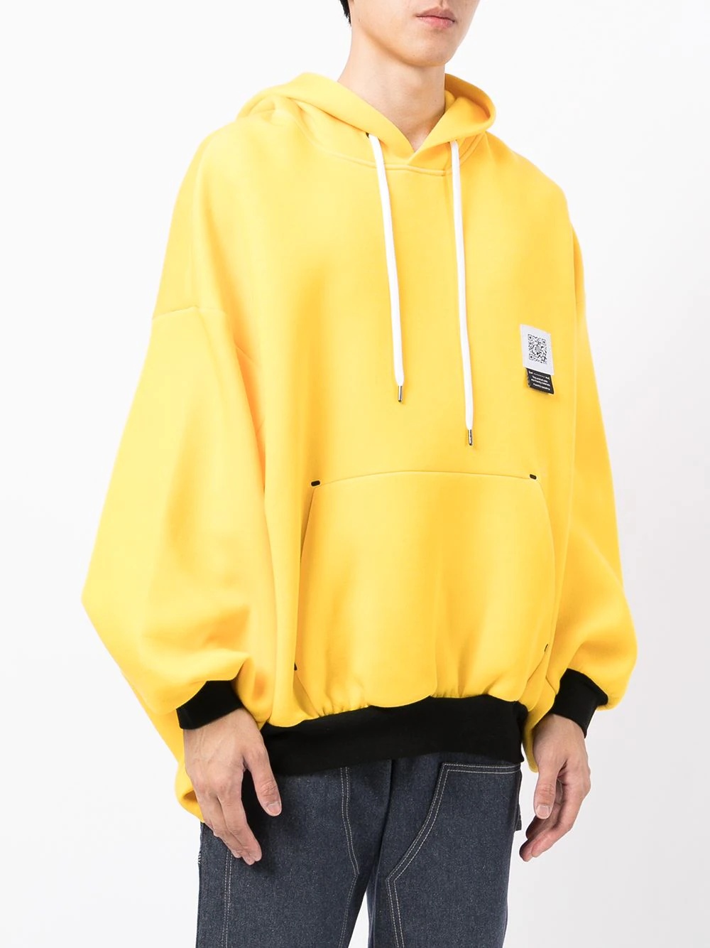 contrast-trim cotton hoodie - 3