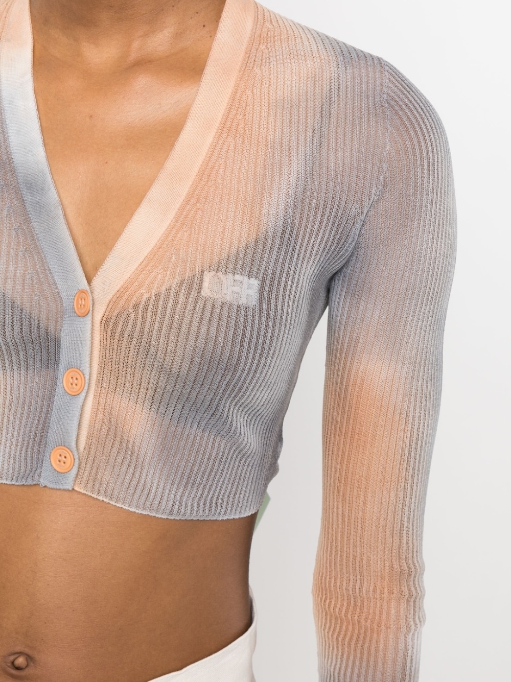 tie-dye cropped cardigan - 5