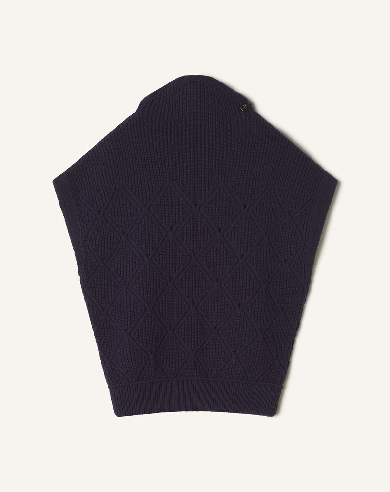 DIAMOND DETAIL SLEEVELESS WOOL SWEATER 1