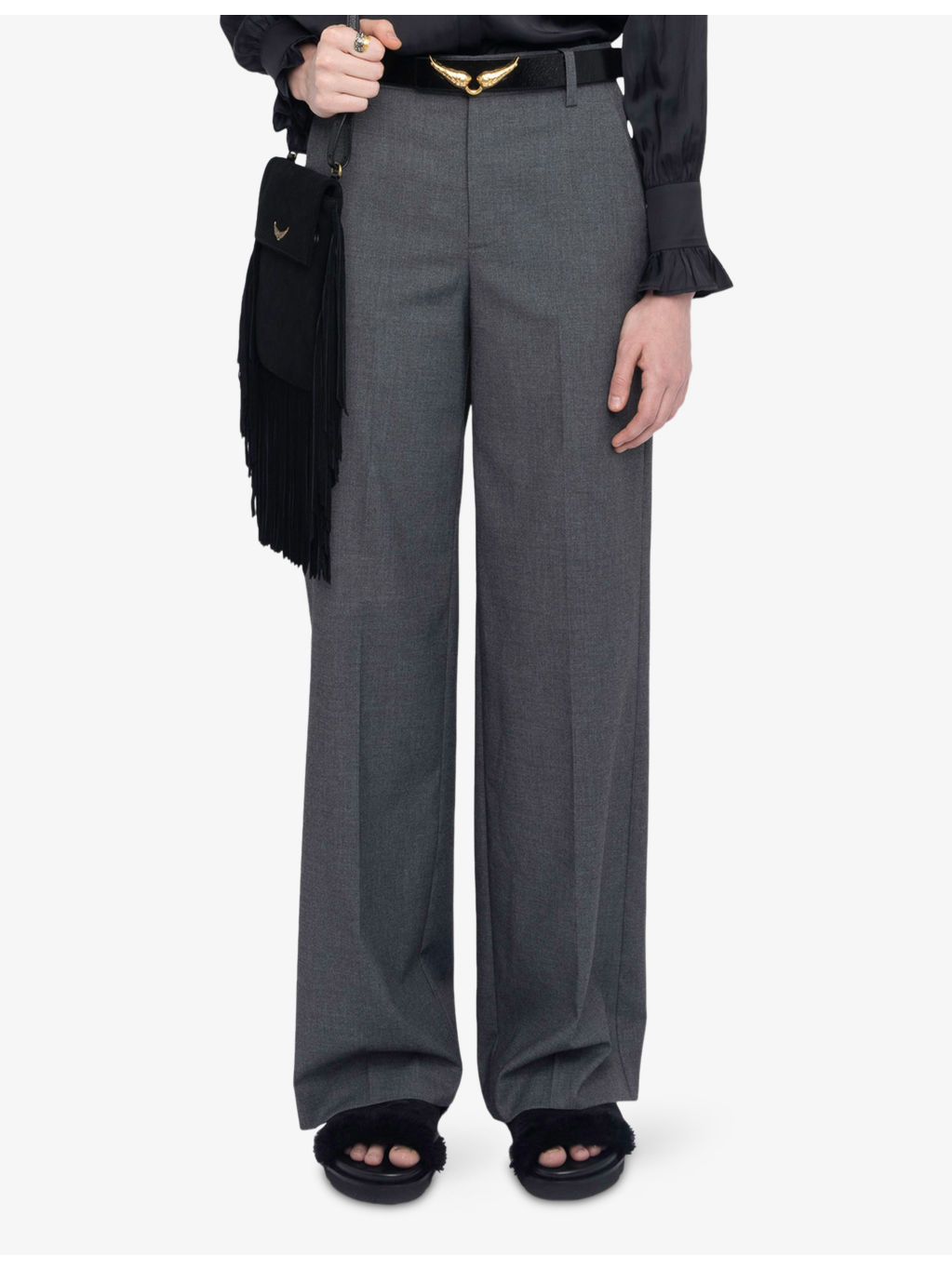 Panol Wide-Leg High-Rise Stretch-Woven Trousers - 5