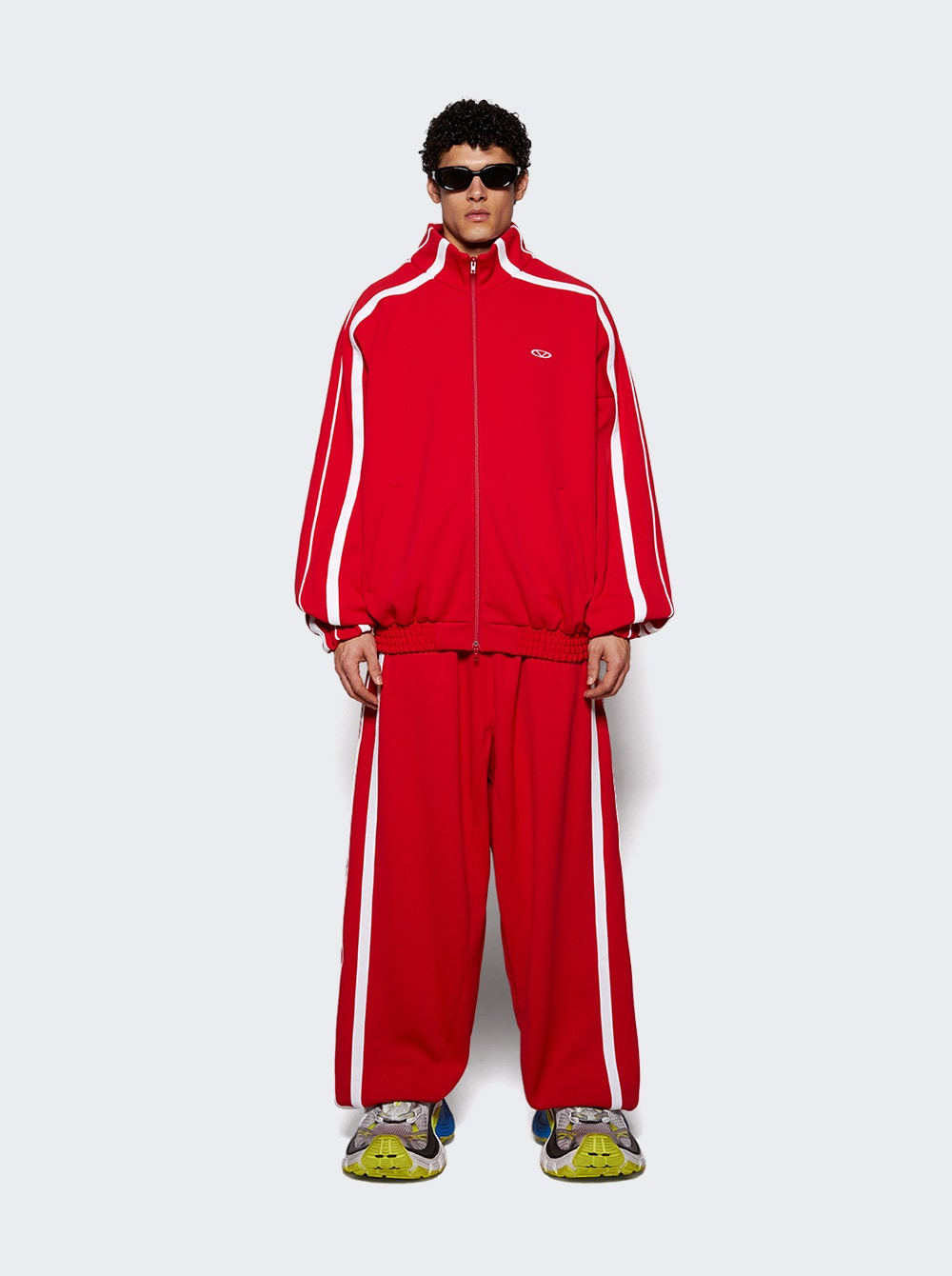 Oval Logo Gym Jacket Red - 2