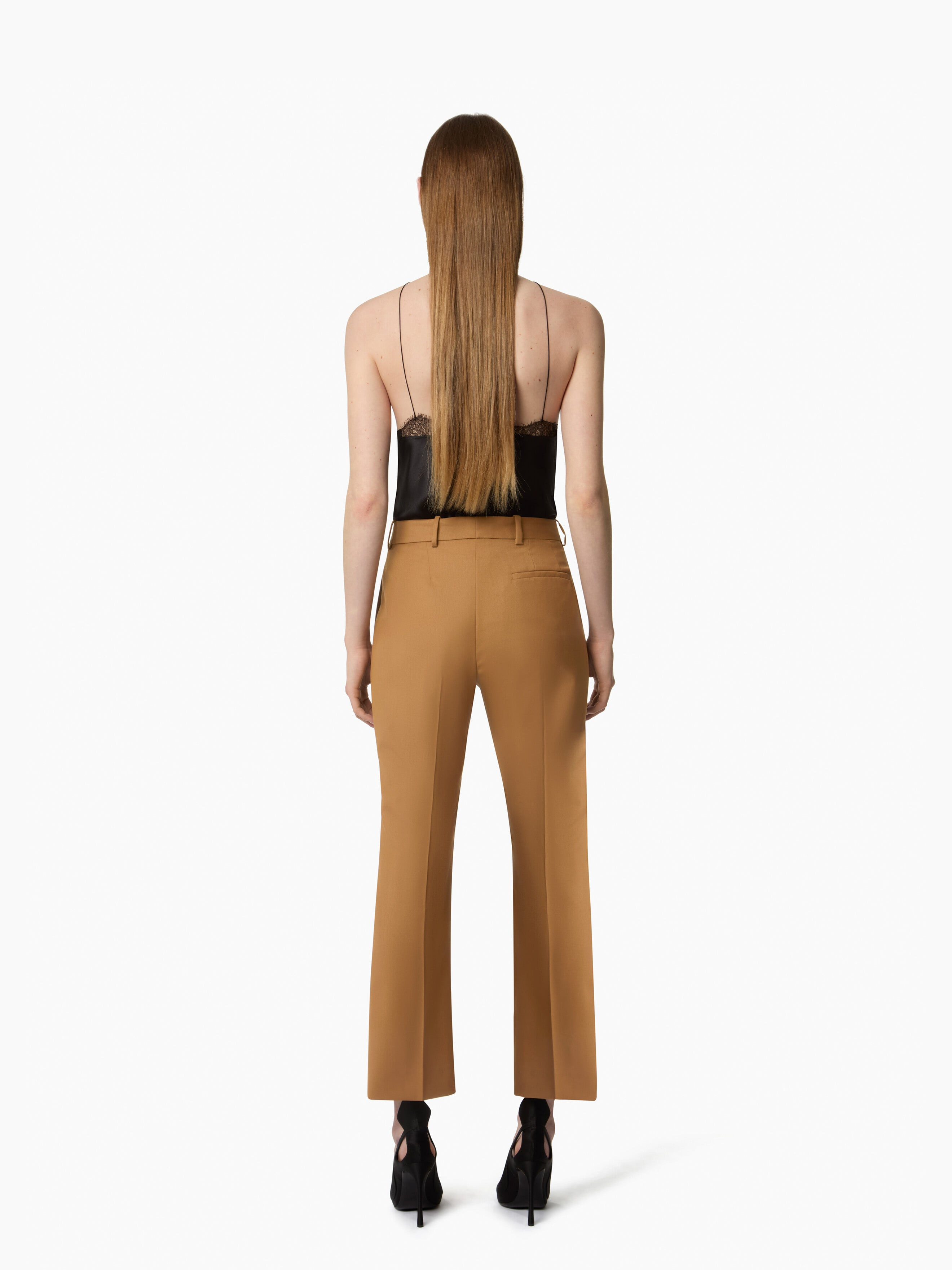 Brown Straight Wool Pants - 4