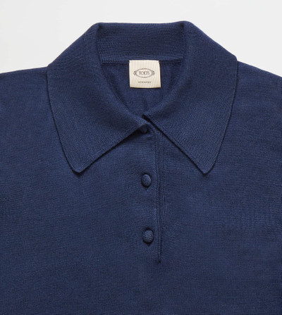 Tod's KNITTED POLO SHIRT - BLUE outlook