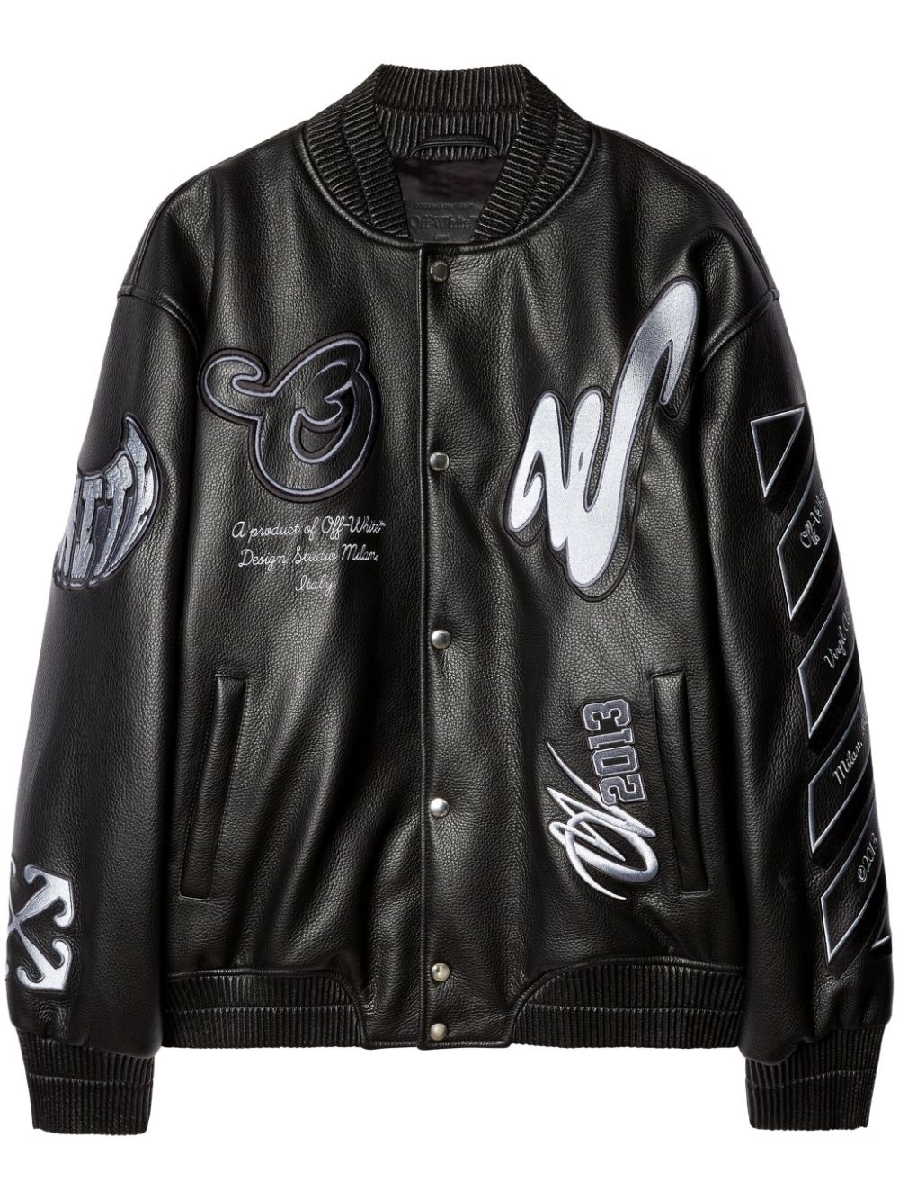 patchwork bomber jacket - 1