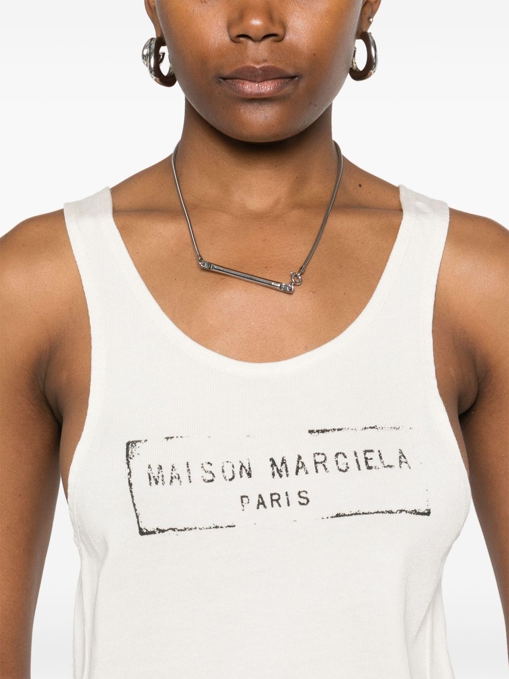 logo-print tank top - 5