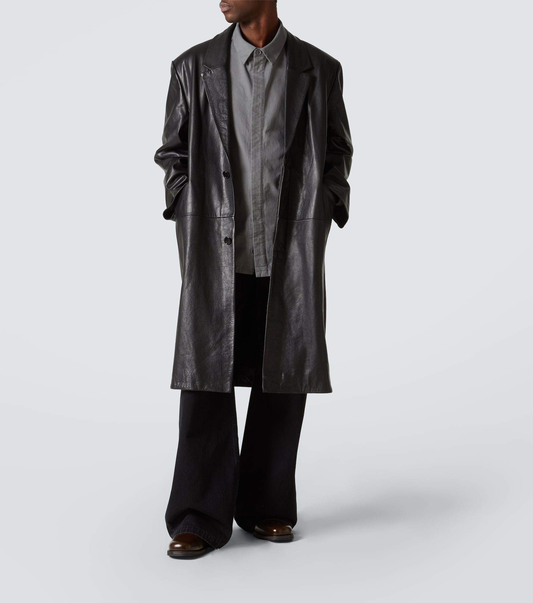 Oversized leather coat - 2