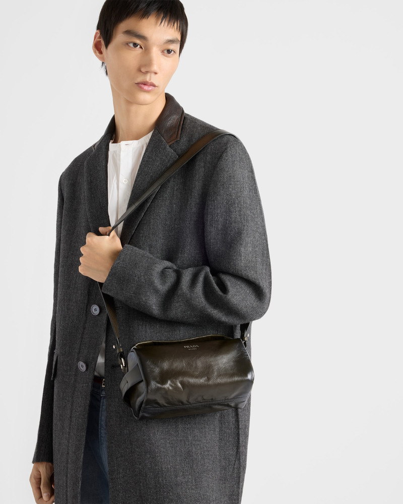 Antiqued leather shoulder bag 7