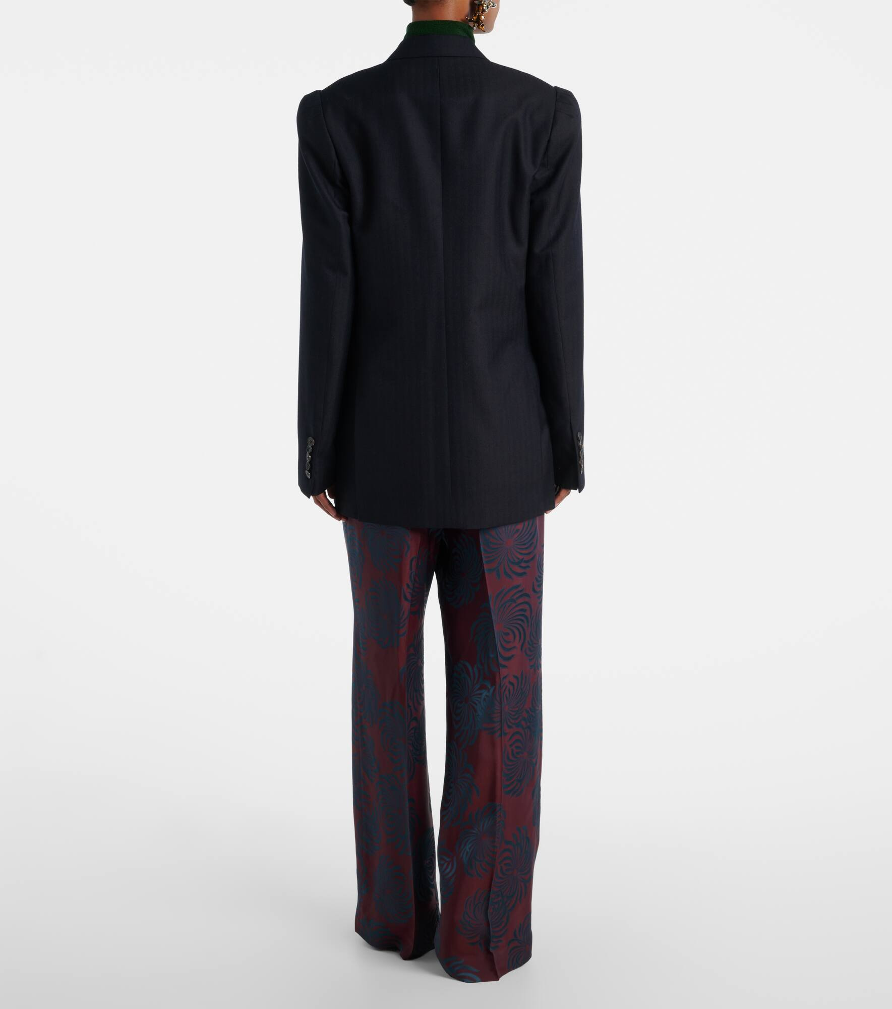 Double-breasted embellished wool blazer - 3