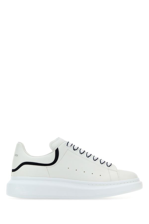 Alexander Mcqueen Man White Leather Sneakers With White Leather Heel - 1