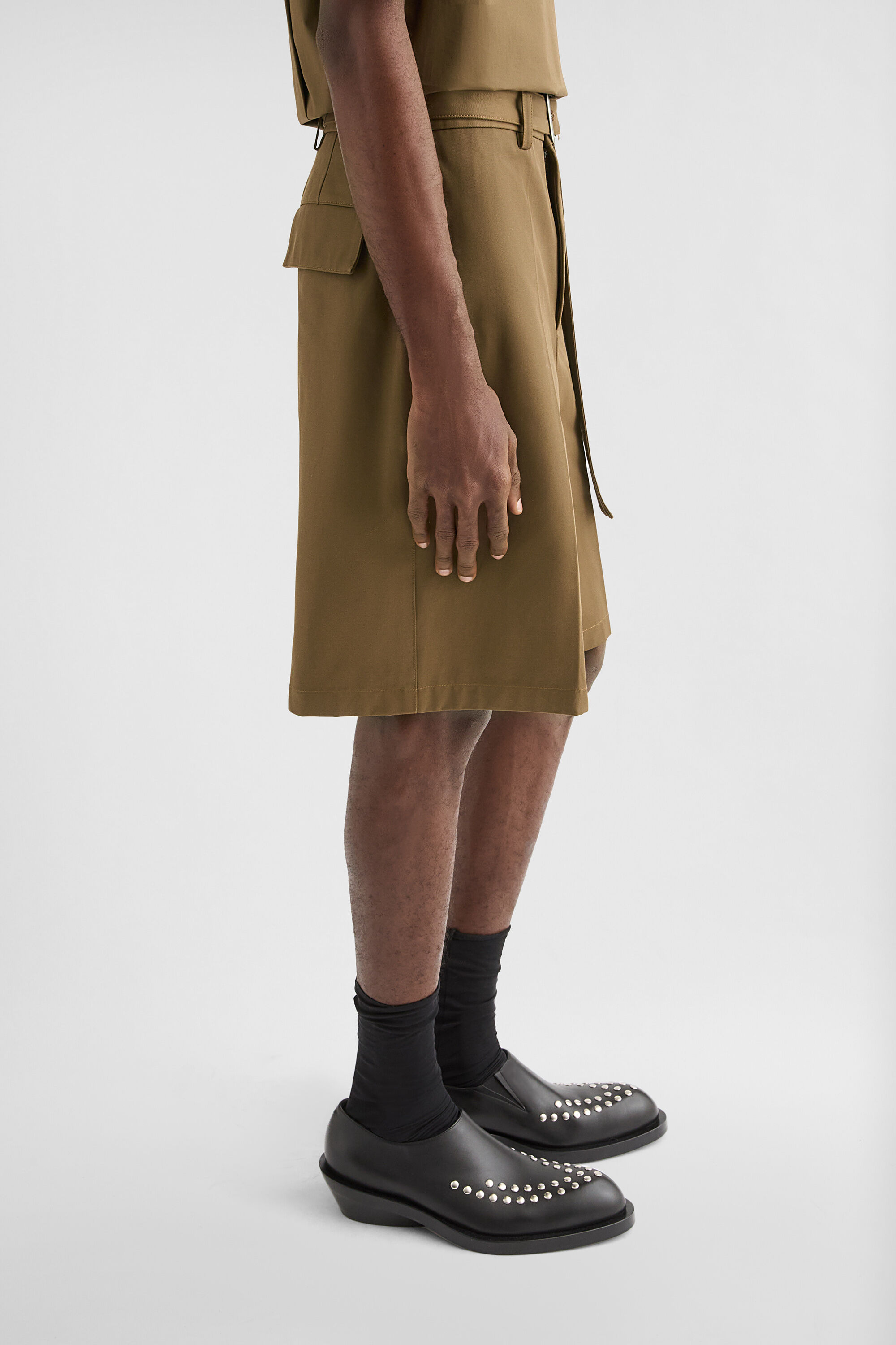 Cotton Belted Shorts - 2