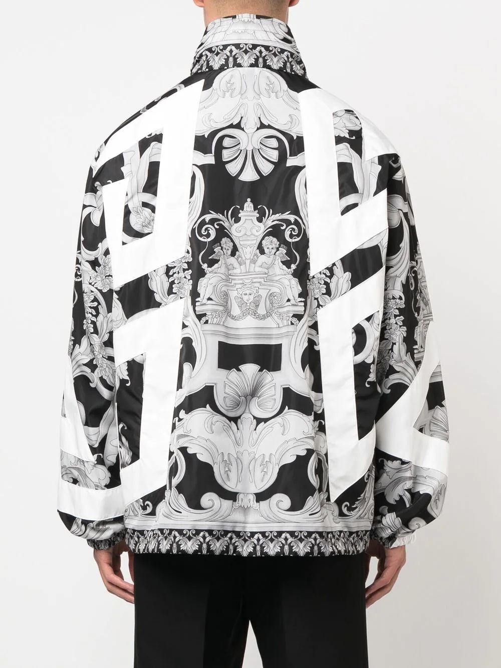 Barocco-print bomber jacket - 4