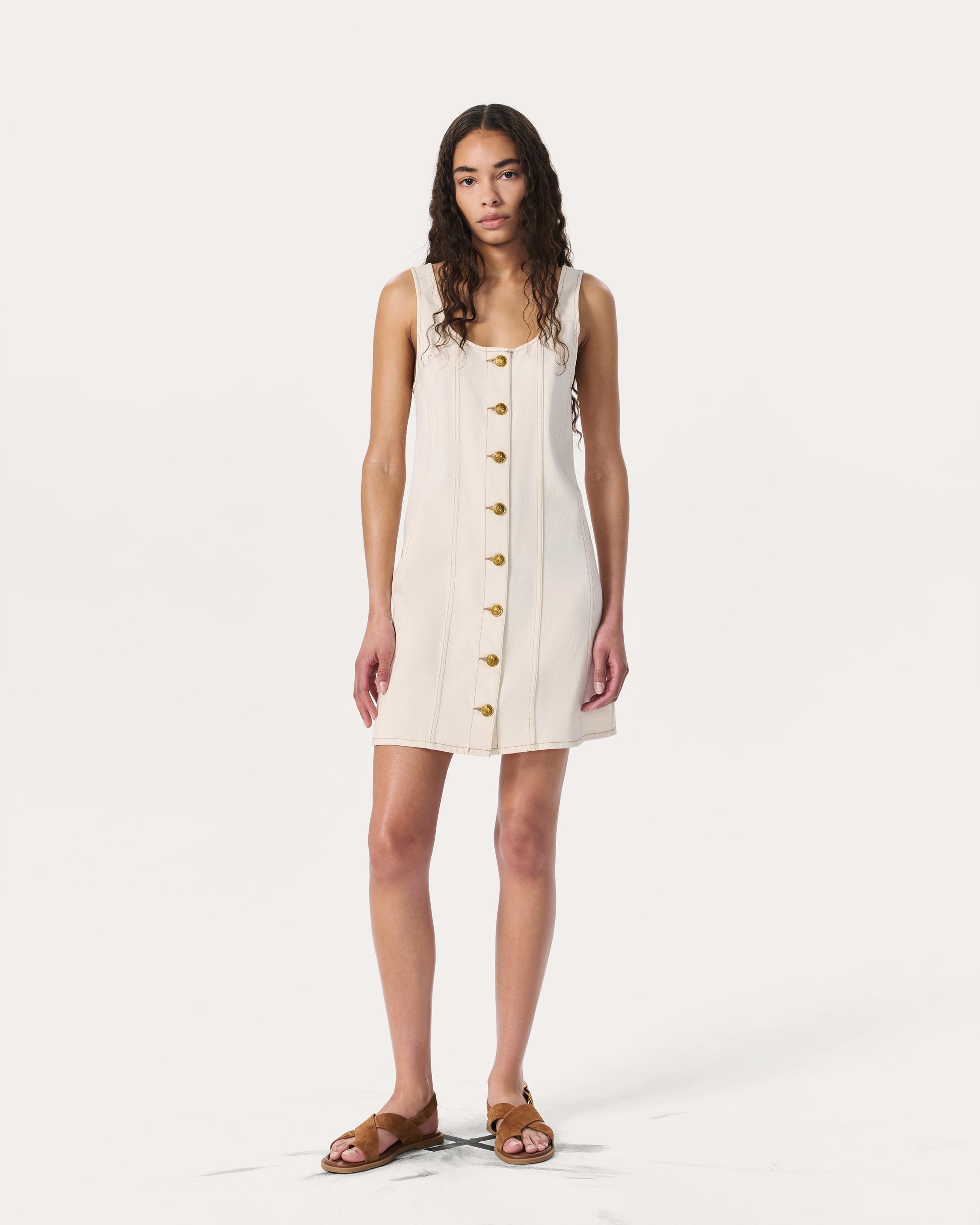 Laney Denim Dress
Featherweight in Ecru - 2
