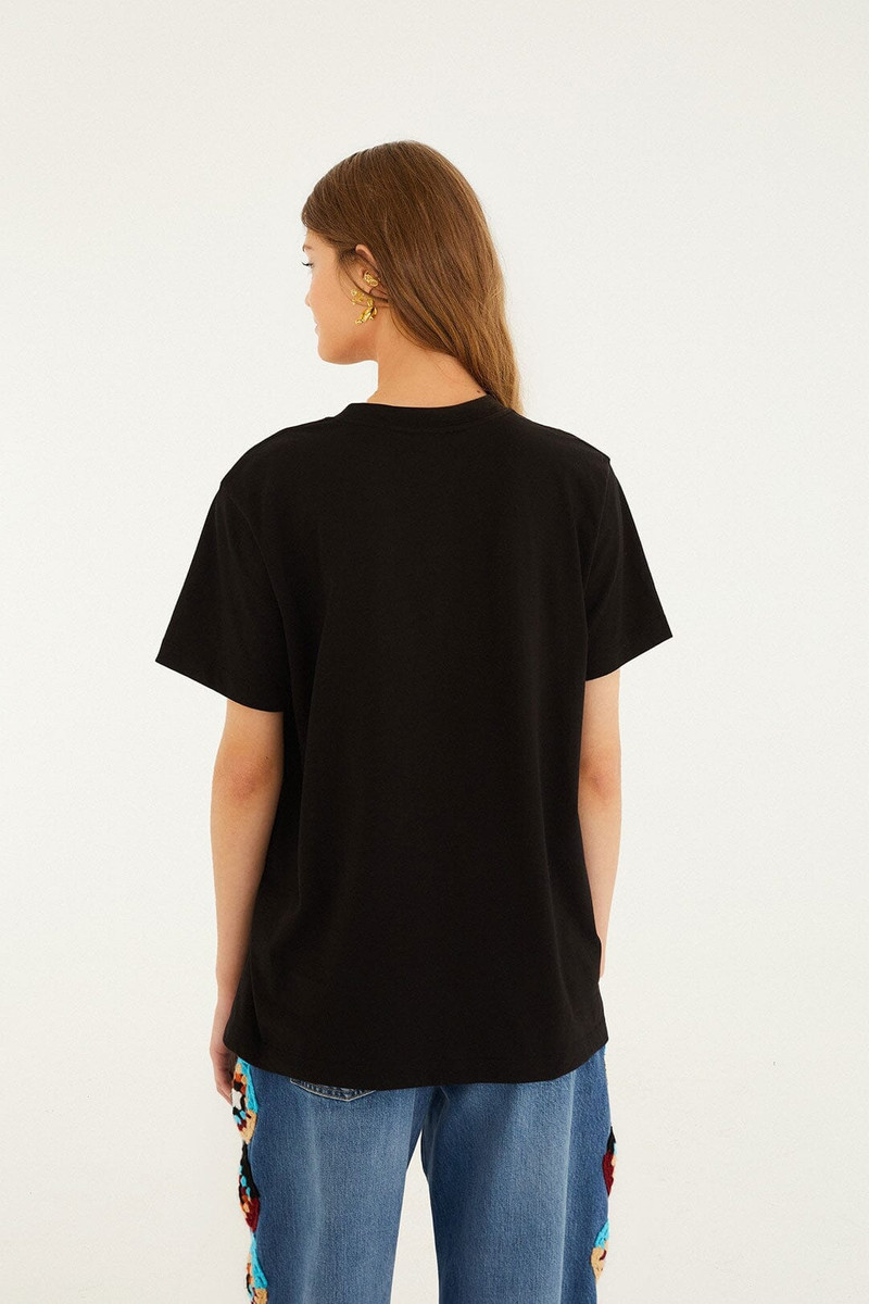 Black Nyc Skating Organic Cotton T-Shirt 3