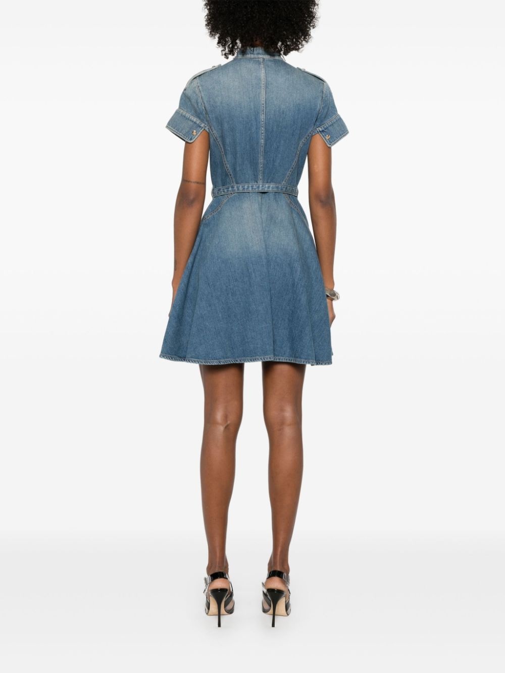 denim mini dress - 4
