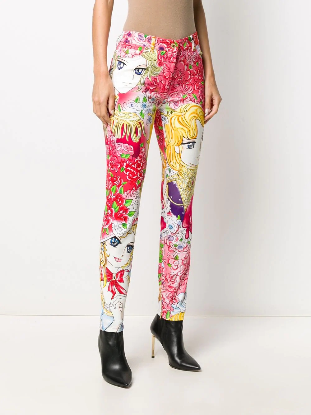 Animé print slim-fit trousers - 3