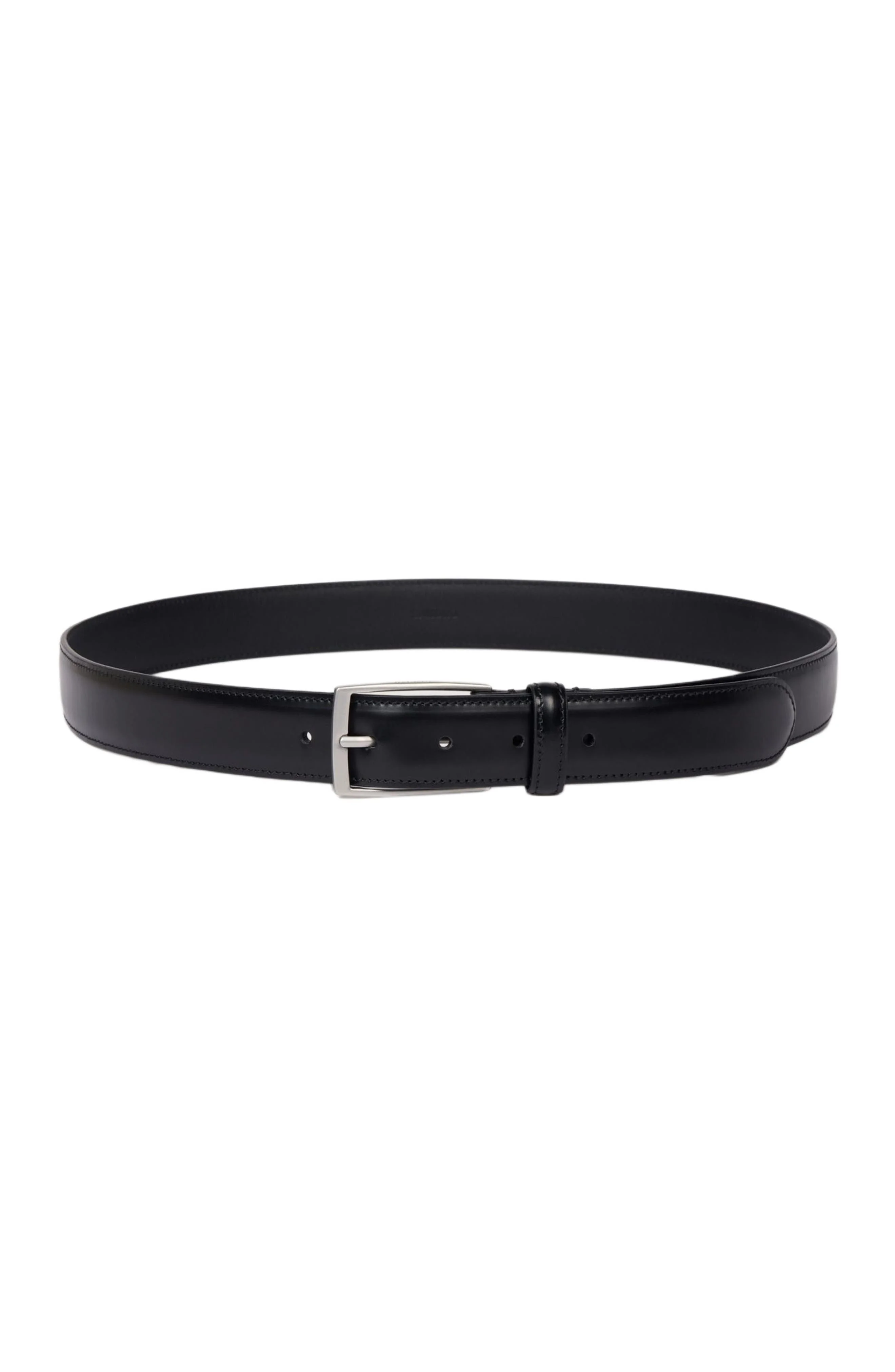 SANDRO Rectangular buckle leather belt in Black at Nordstrom - 1