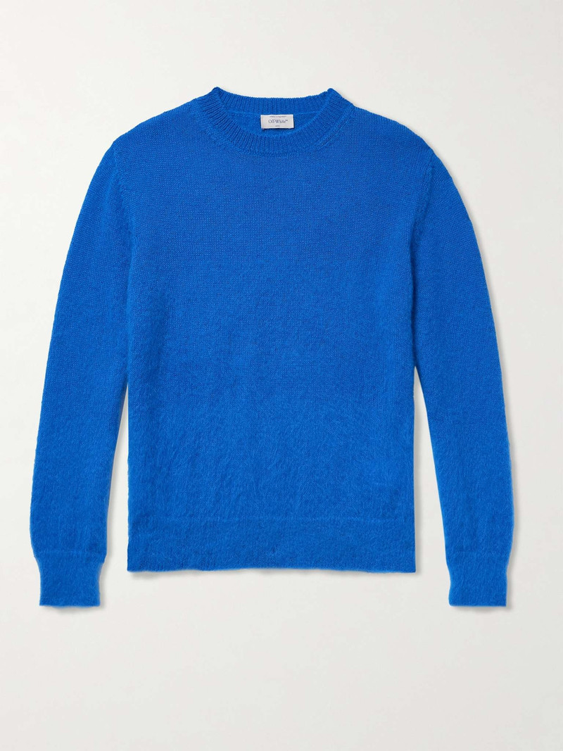 Logo-Jacquard Mohair-Blend Sweater 1