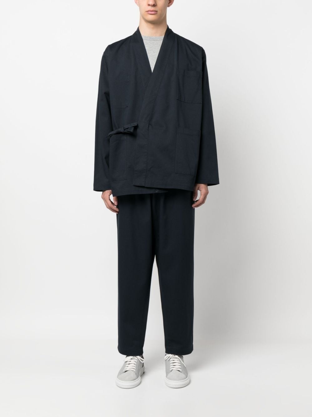 elasticated-waistband tapered trousers - 2
