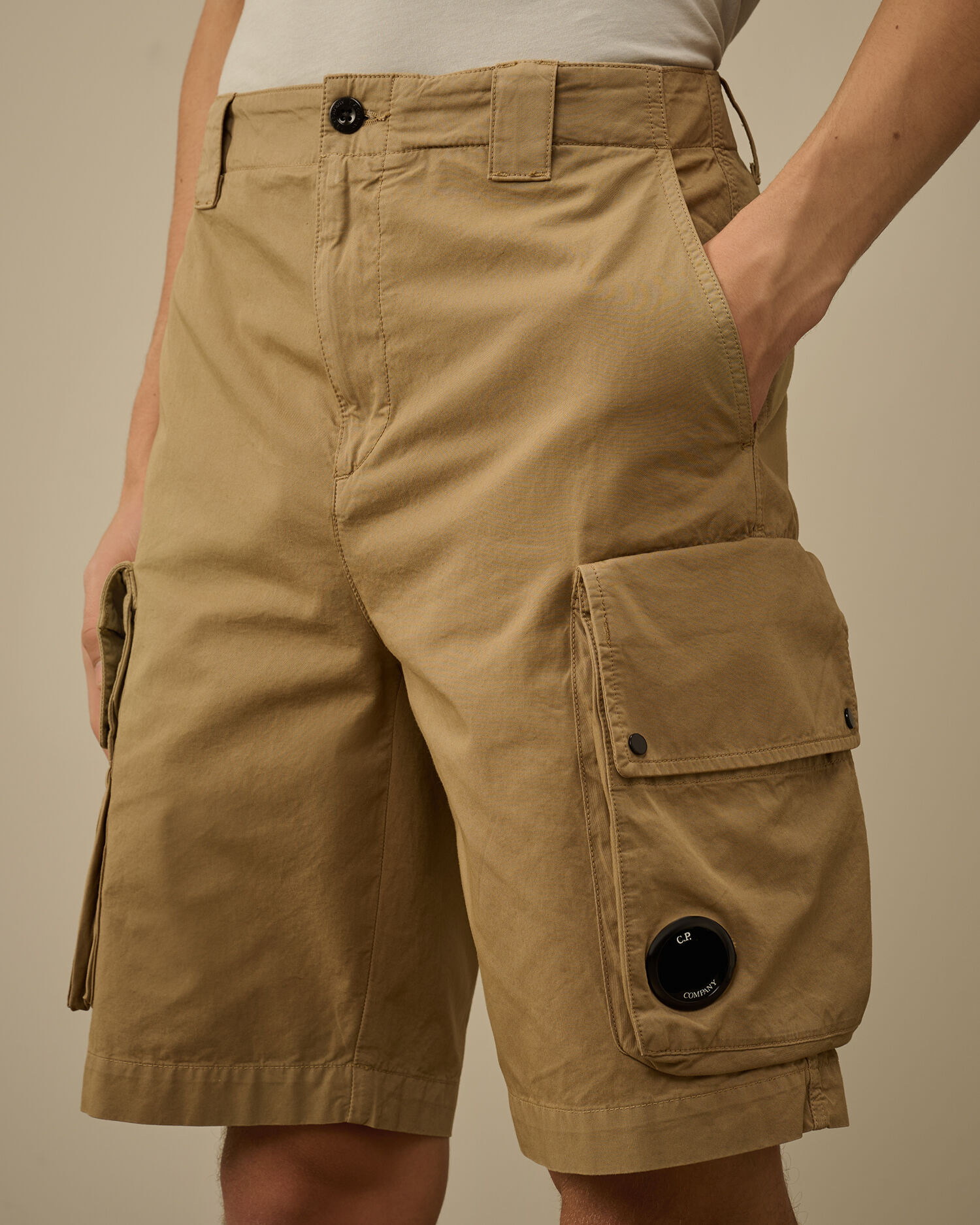 Cotton Gabardine Cargo Shorts - 5