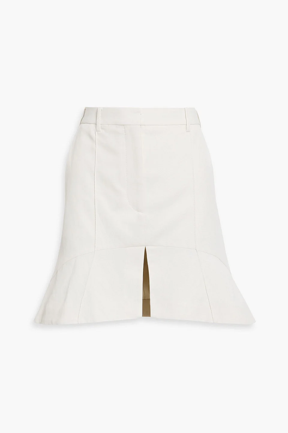 Fluted twill mini skirt - 1