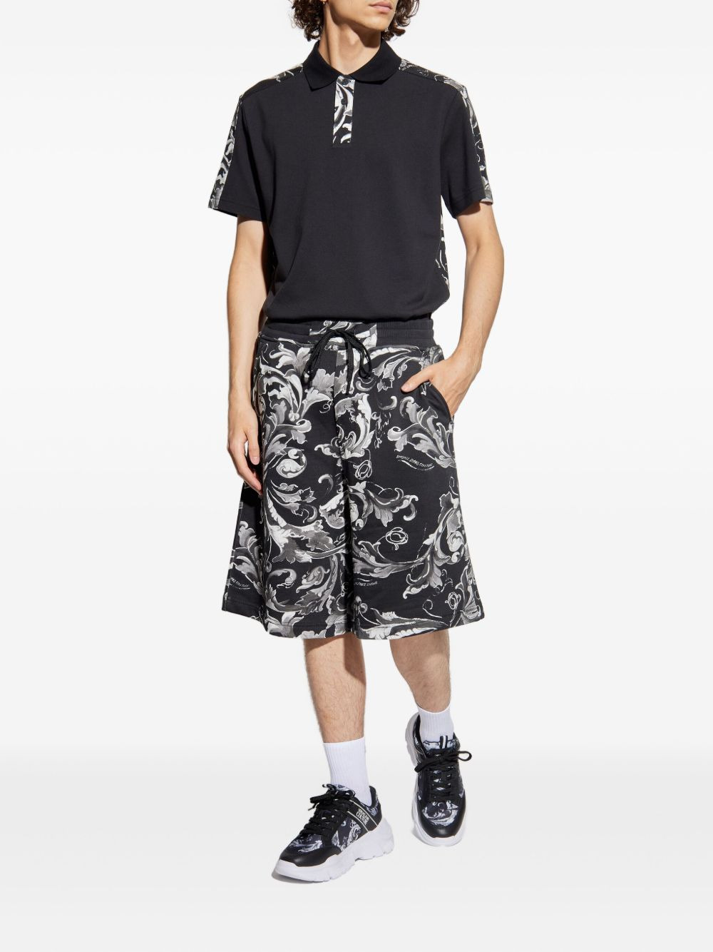 baroque-print polo shirt - 2