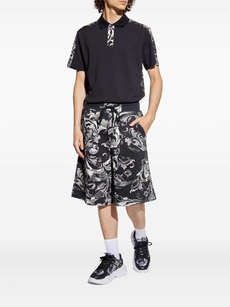 VERSACE JEANS COUTURE baroque-print polo shirt outlook