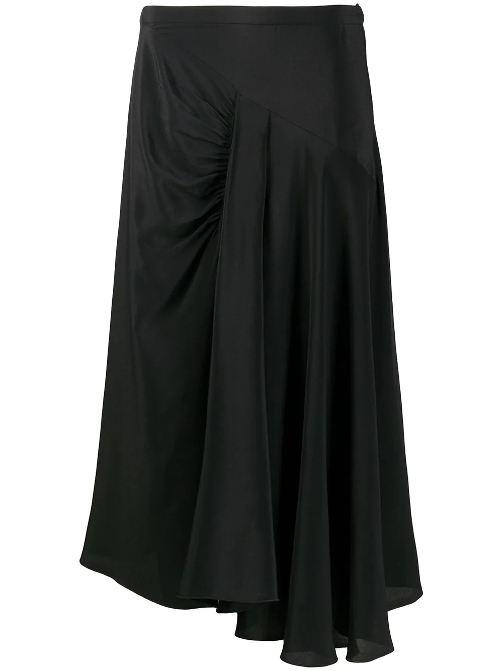 high-waisted draped skirt - 1