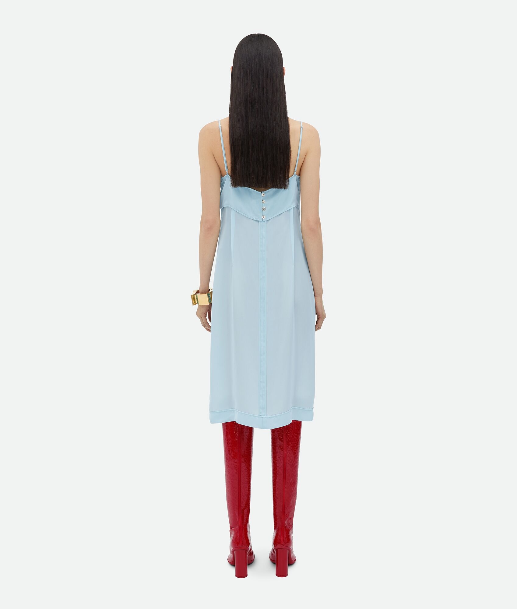 Sheer Cupro Midi Dress - 3