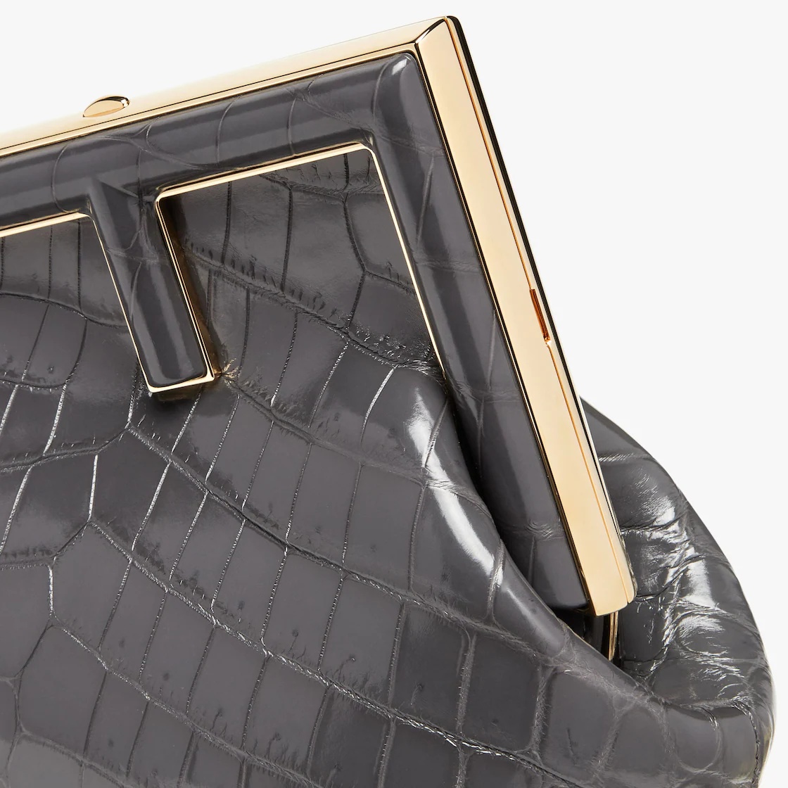Dark gray crocodile bag - 4