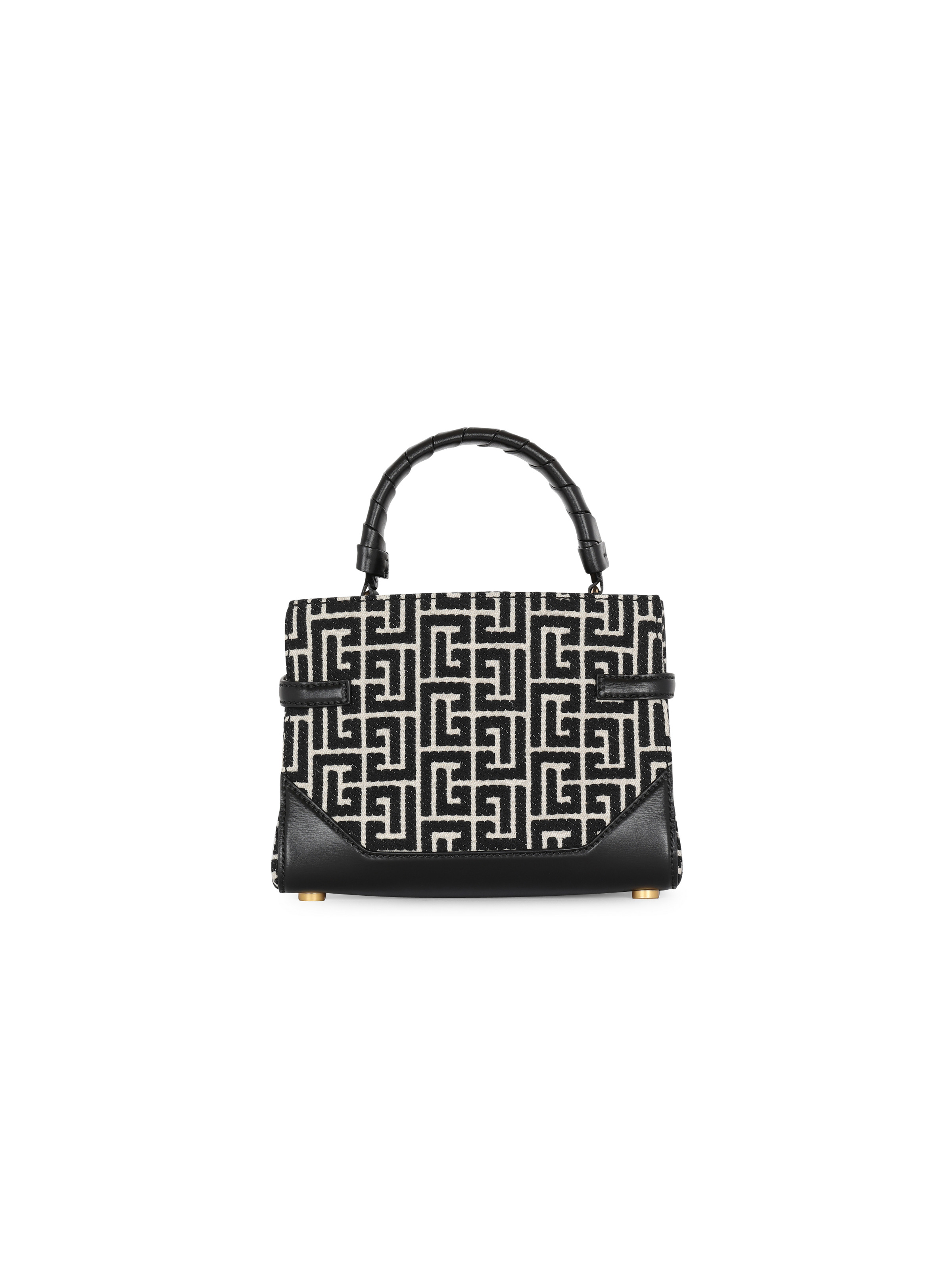 B-Buzz 22 Top Handle bag in leather with jacquard monogram - 4
