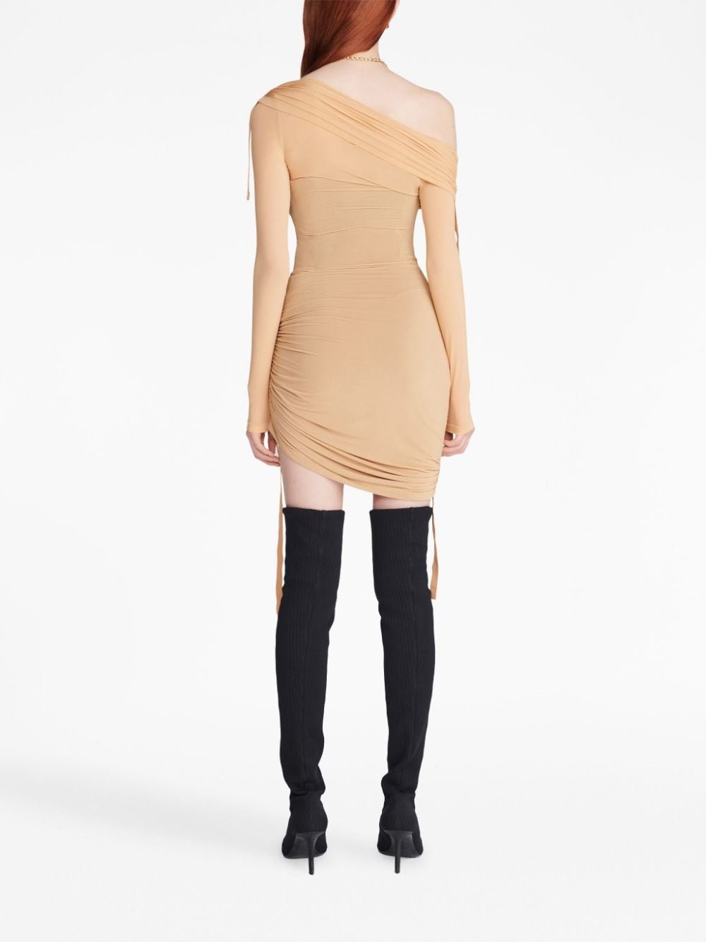 off-shoulder gathered minidress - 3