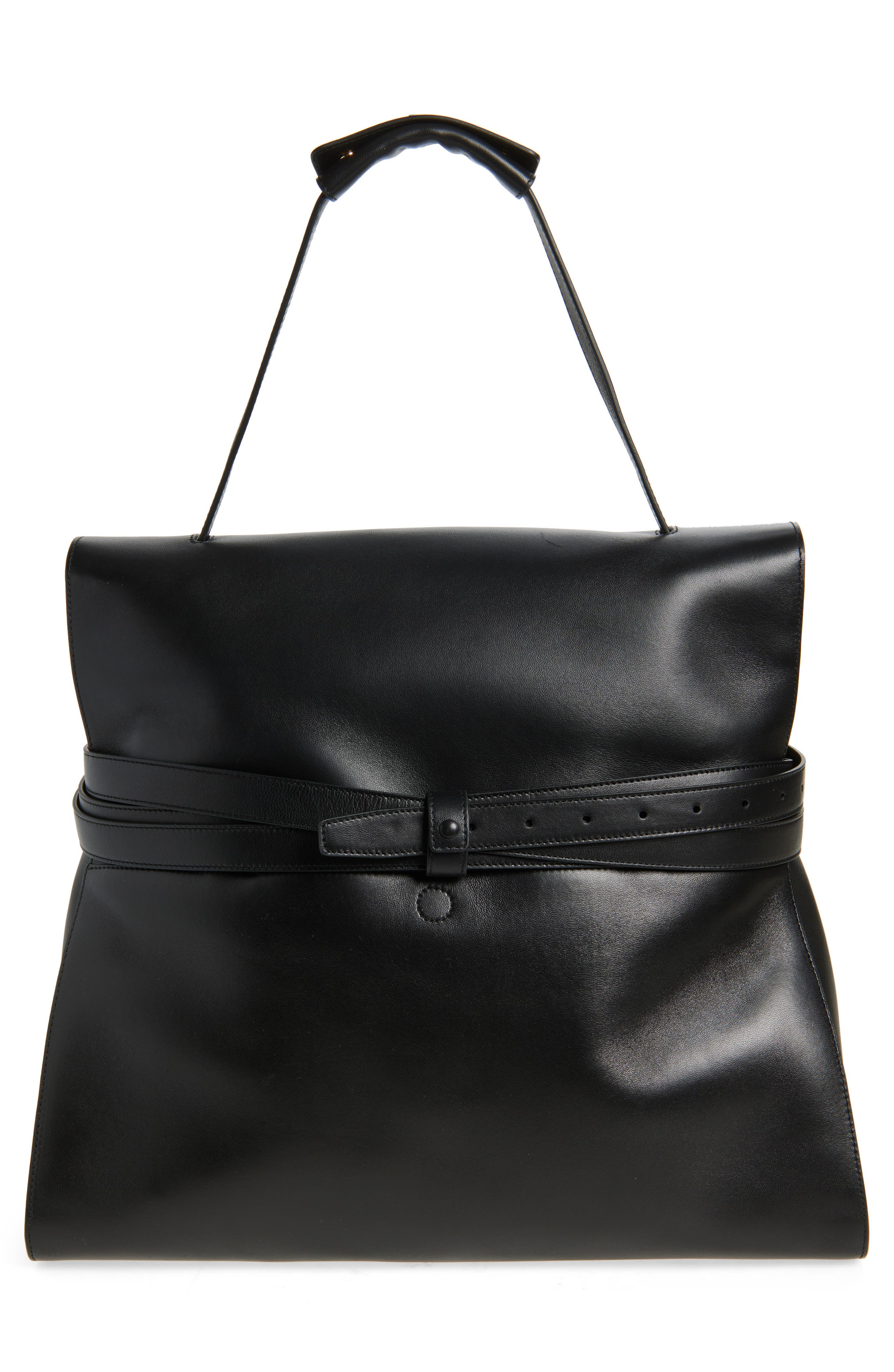 Moschino Jumbo Tie Me Leather Tote in Black at Nordstrom - 3