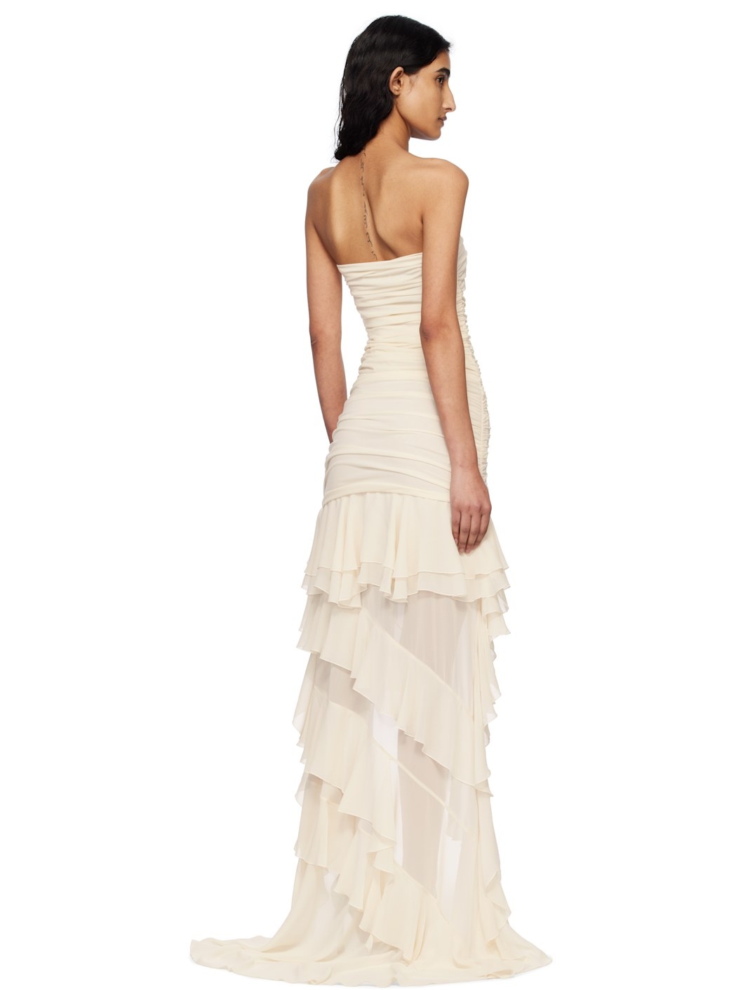 Off-White Jersey Bustier Maxi Dress - 3