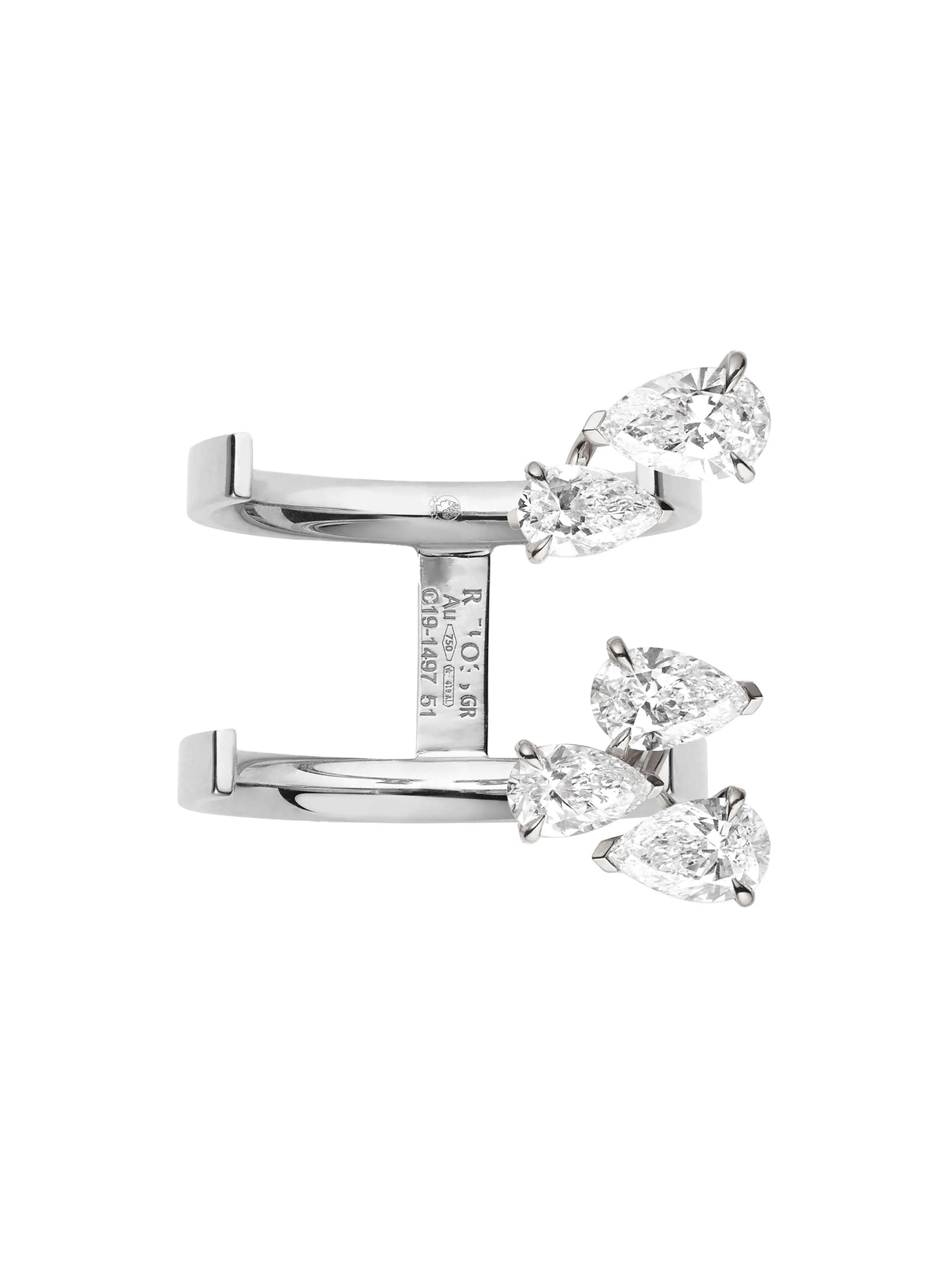 Women's Serti Sur Vide 18K White Gold & 0.56 TCW Diamond Ring - White Gold - 1