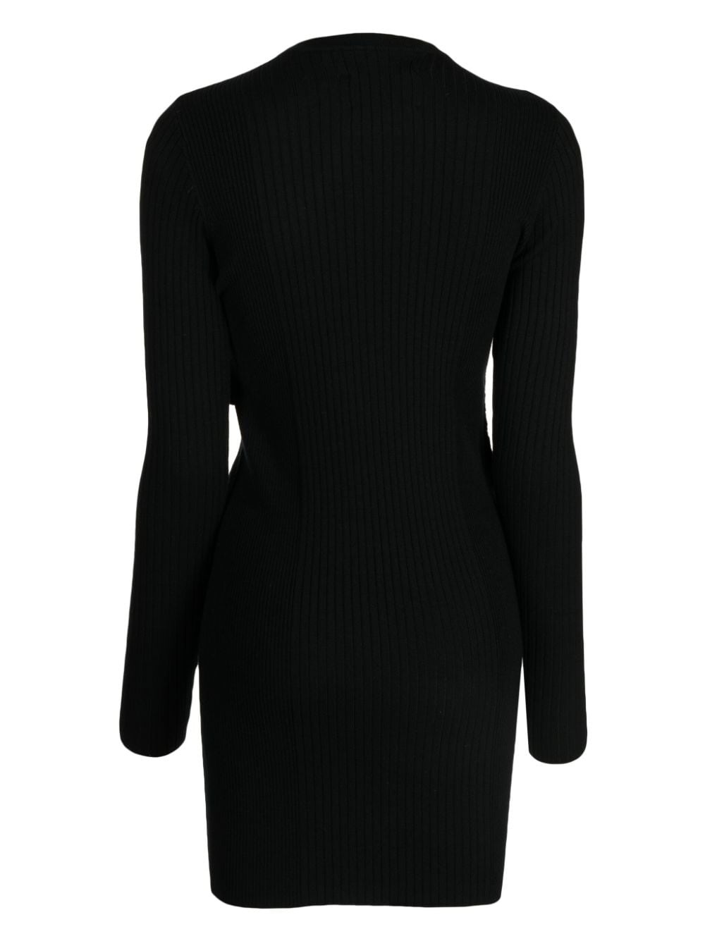 long-sleeve wool minidress - 2