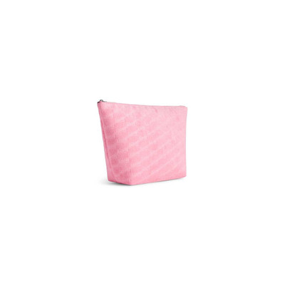 BALENCIAGA Women's Jumbo Medium Pouch Bb Monogram Sponge Fabric in Pink outlook