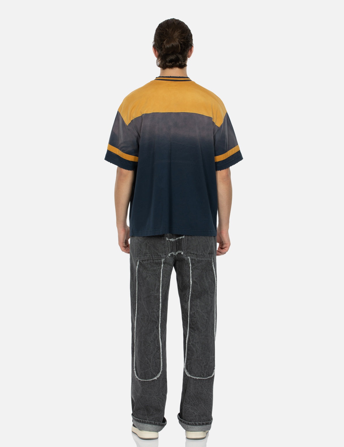 Daicock with Fringed Edges Baggy Fit Work Jeans - 5