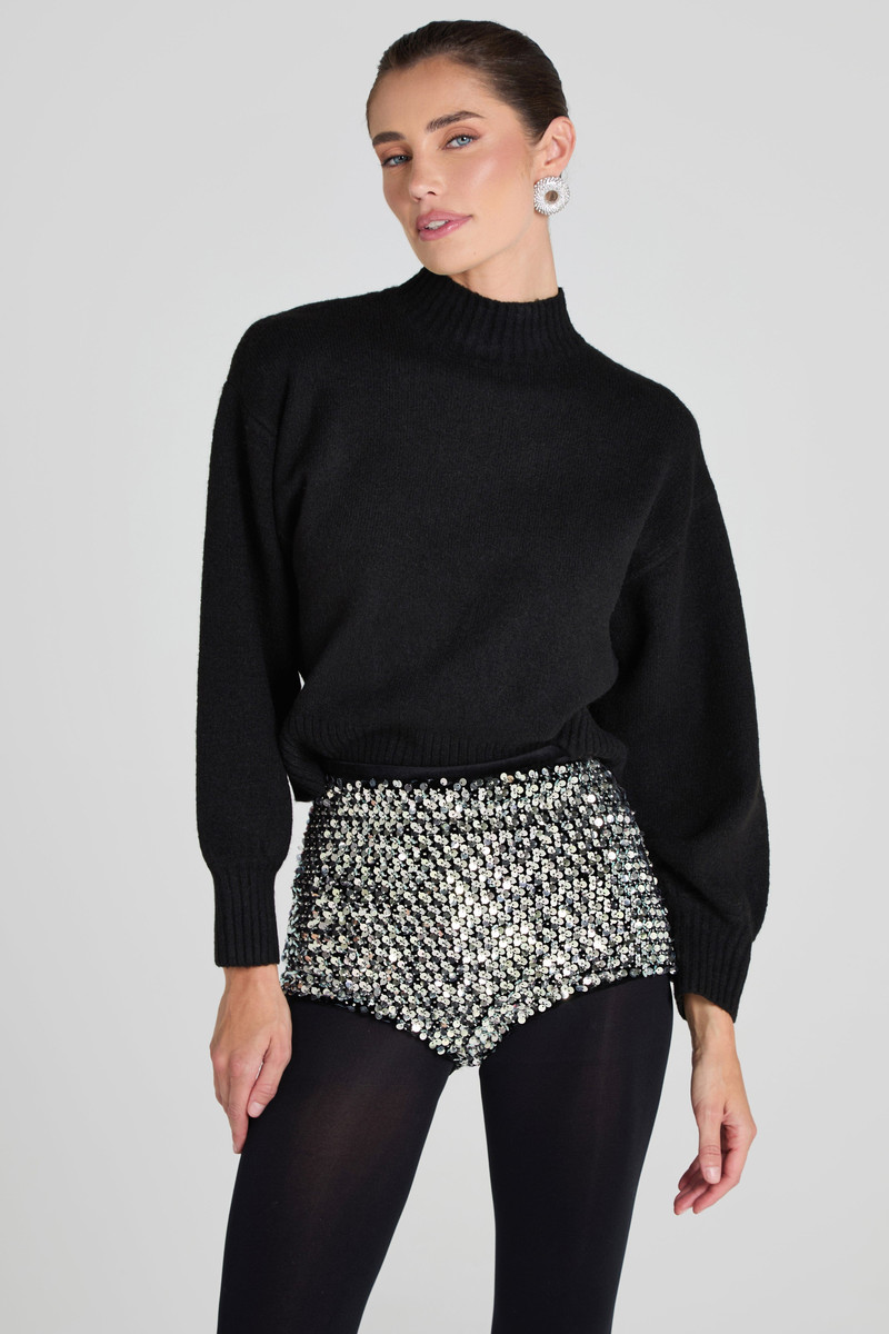 NADINE MERABI Paige Silver Hotpants outlook